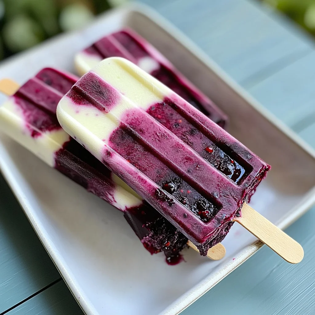 Blackberry Lime Cheesecake Popsicles
