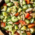 Chicken Cucumber Avocado Salad (NO COOK)