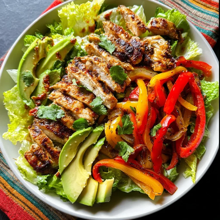 Grilled Chili Lime Chicken Fajita Salad