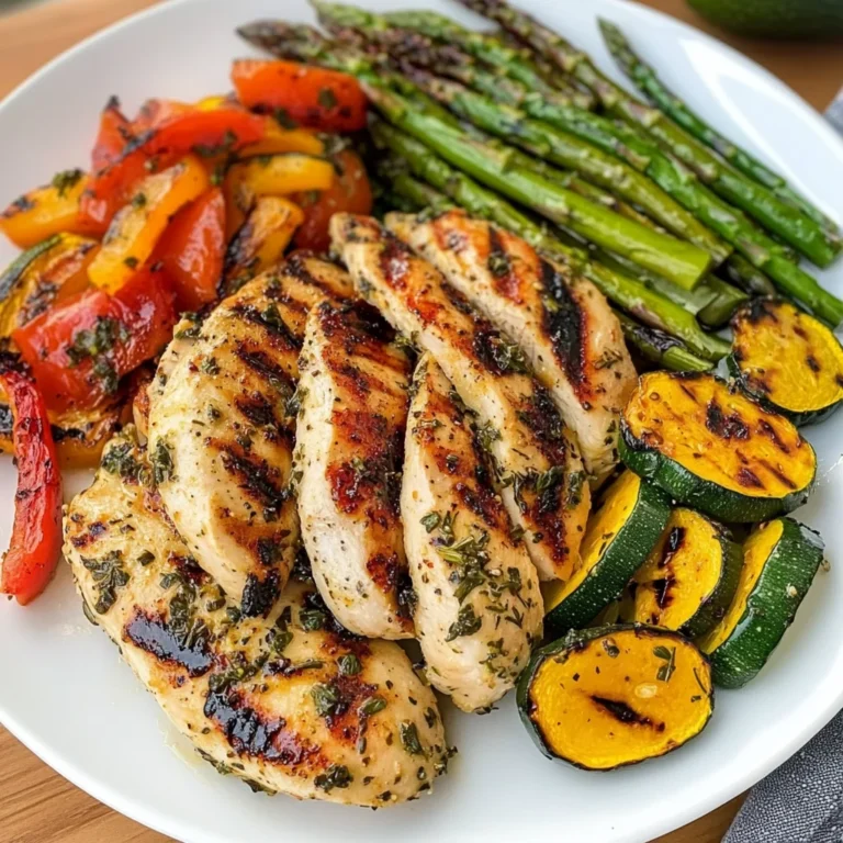 Grilled Garlic and Herb Chicken and Veggies