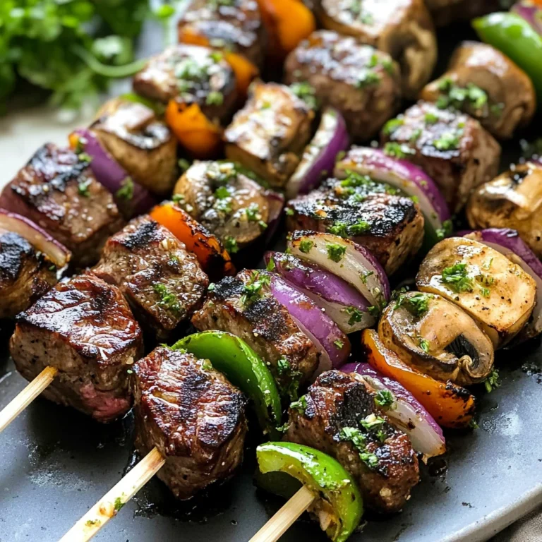 Steak Kabobs with Garlic Butter