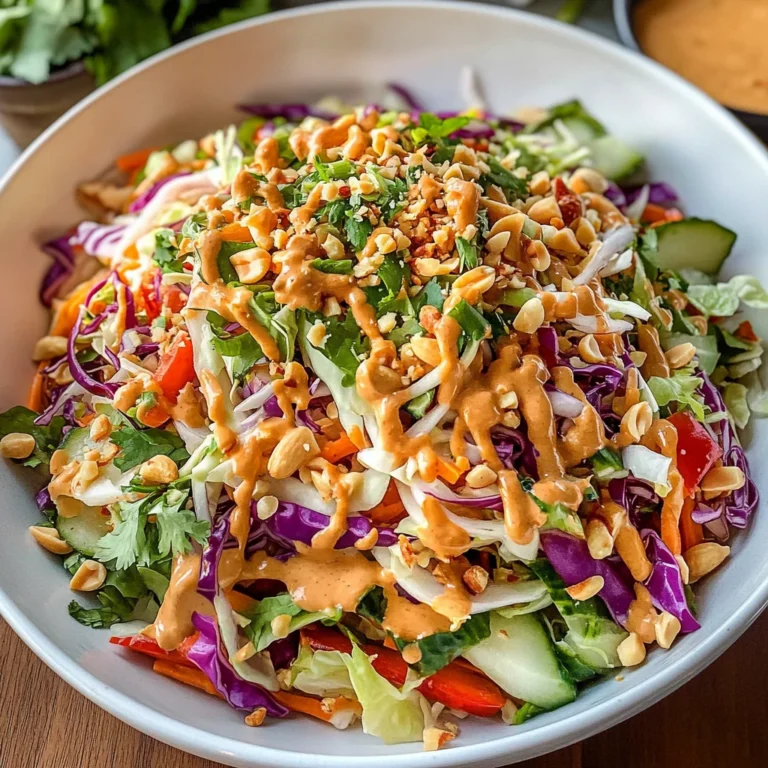 Thai Crunch Salad CPK Copycat (with peanut ginger sauce)