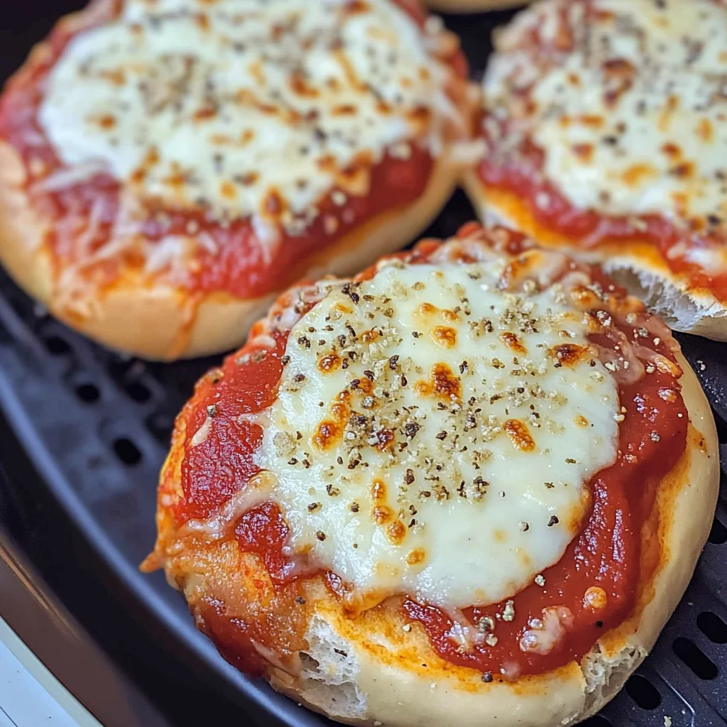 Air Fryer Bagel Pizzas