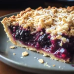 Almond Oat Crumble Blackberry Pie
