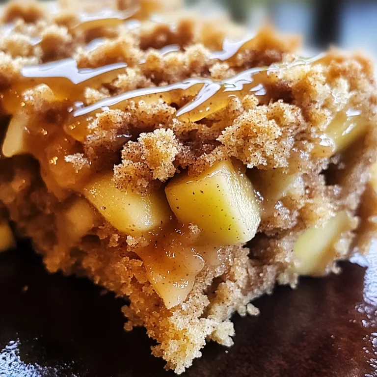 Apple Crumb Cake with Cinnamon Apple Drizzle
