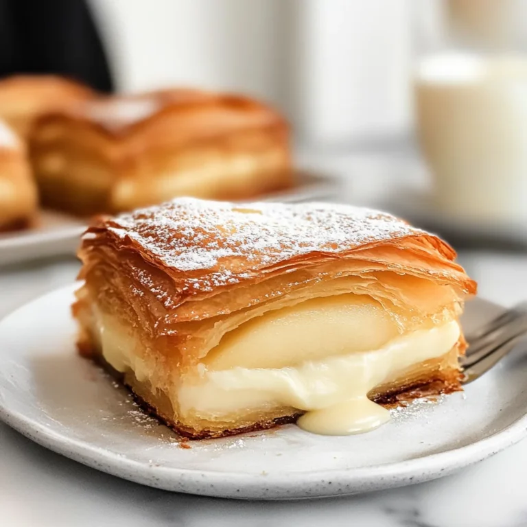 Apple Mille Feuille with Vanilla Custard (gluten-free)
