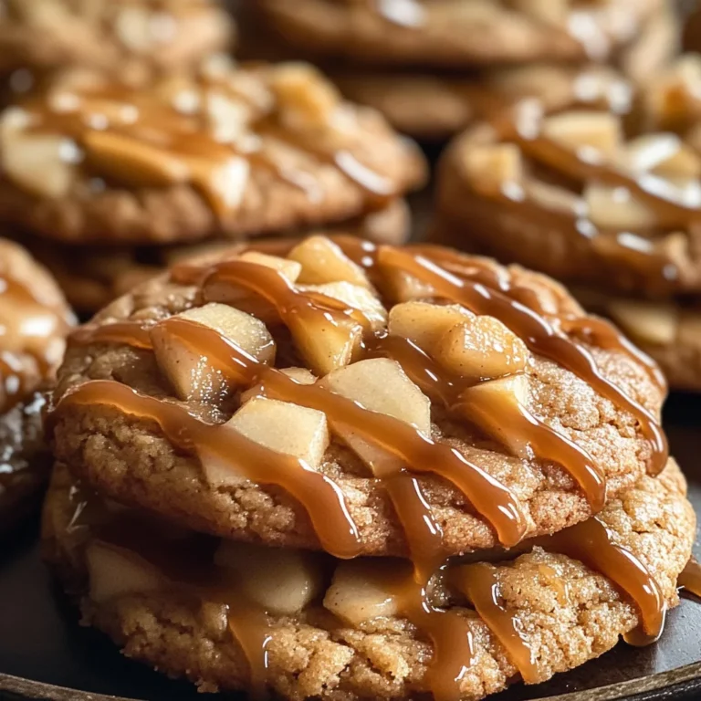 Caramel-Drizzled Apple Cinnamon Cookies