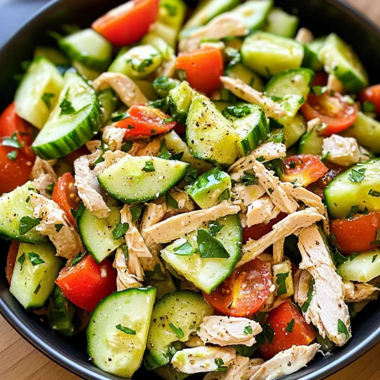 Chicken Cucumber Avocado Salad (NO COOK)