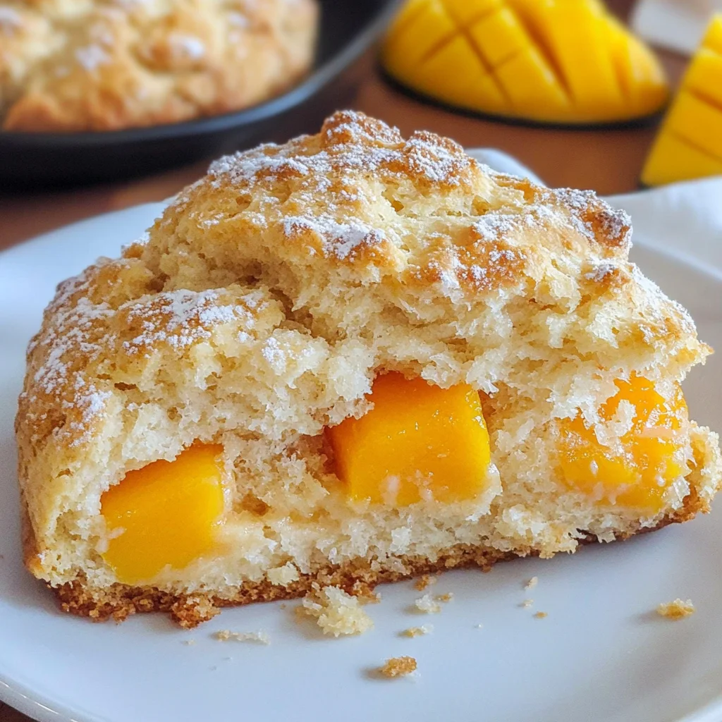 Coconut mango scones