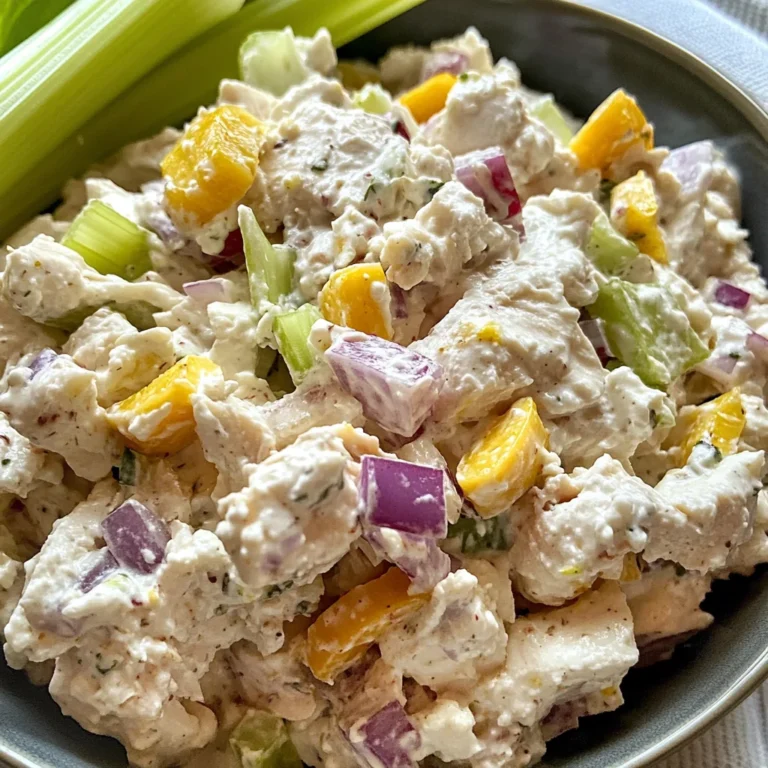 Cottage Cheese Chicken Salad with Banana Peppers