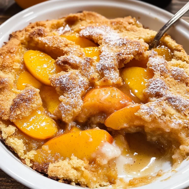 Easy Southern Peach Cobbler [with Canned Peaches]