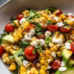 Grilled Corn Salad with Avocado, Goat Cheese & Hot Honey Vinaigrette