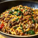 Ground Beef Orzo