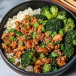 Honey Sriracha Ground Chicken and Broccoli
