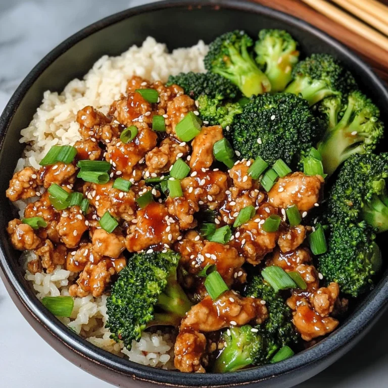Honey Sriracha Ground Chicken and Broccoli
