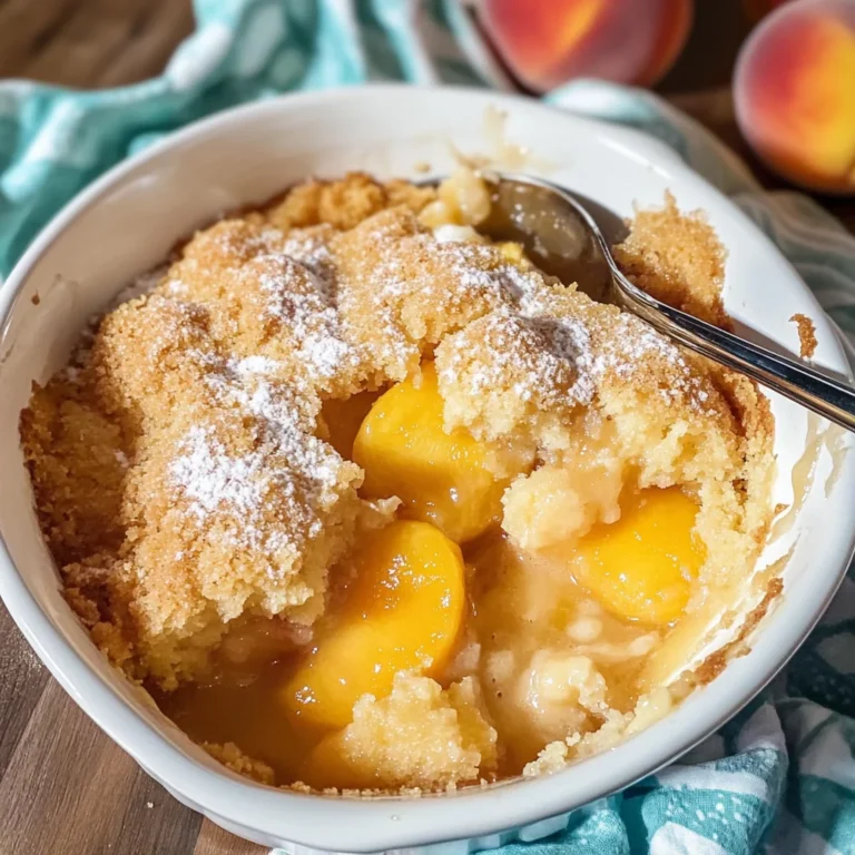 How to Make Peach Cobbler with Cake Mix