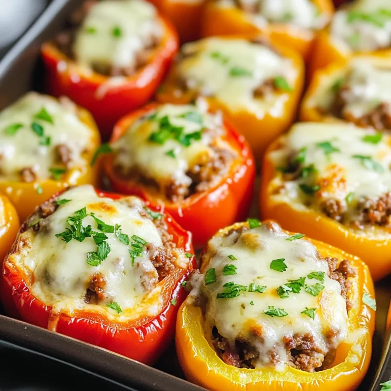 Low-Carb, Keto Cheeseburger Stuffed Peppers Recipe