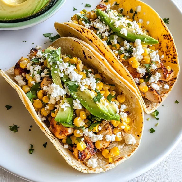 Mexican Street Corn Chicken Tacos