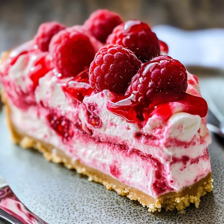 No Bake Raspberry Cheesecake