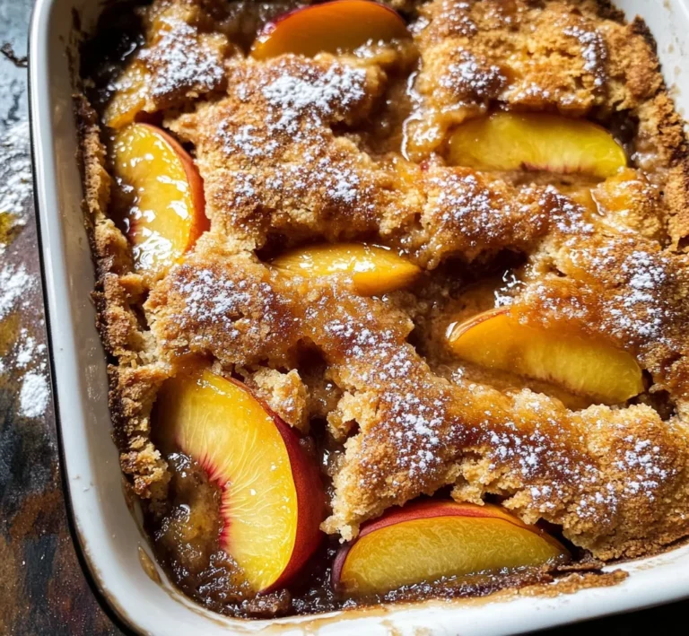 Old School Easy Brown Sugar Peach Cobbler