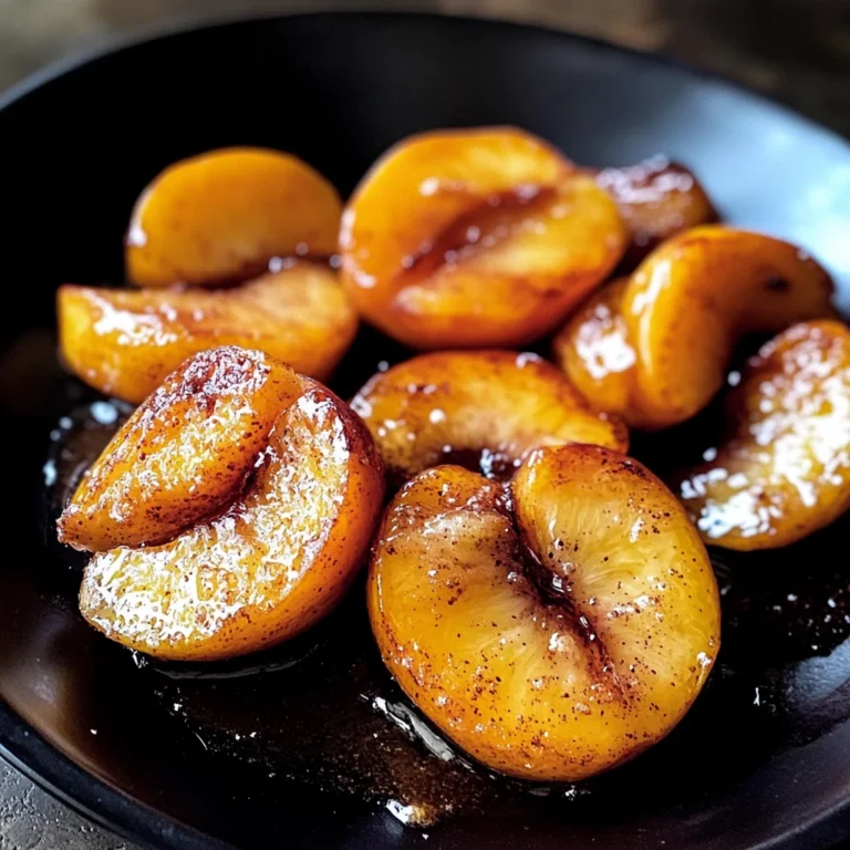 Pan fried peaches