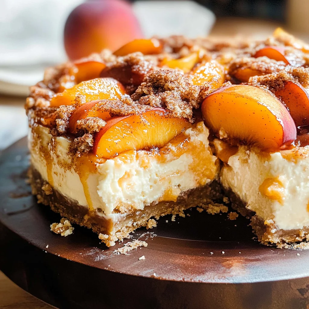 Peach Cobbler Cheesecake