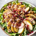 Pear Salad with Creamy Pomegranate Dressing