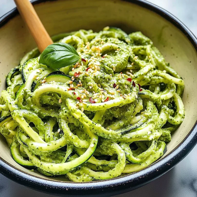 Raw Avocado Pesto Zucchini Noodles