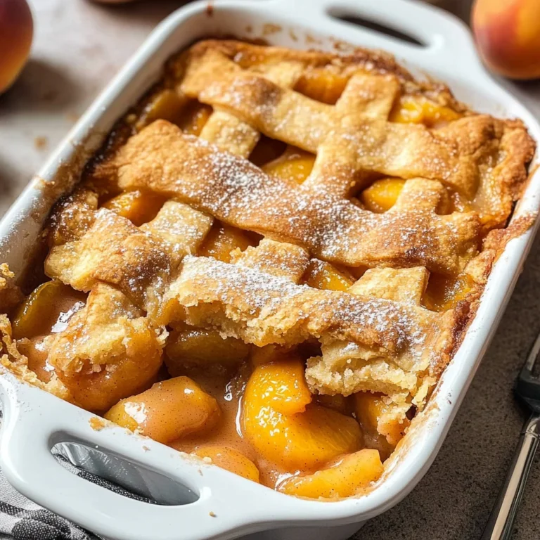 Southern Peach Cobbler Recipe with Canned Peaches