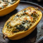 Spinach and Artichoke Stuffed Spaghetti Squash