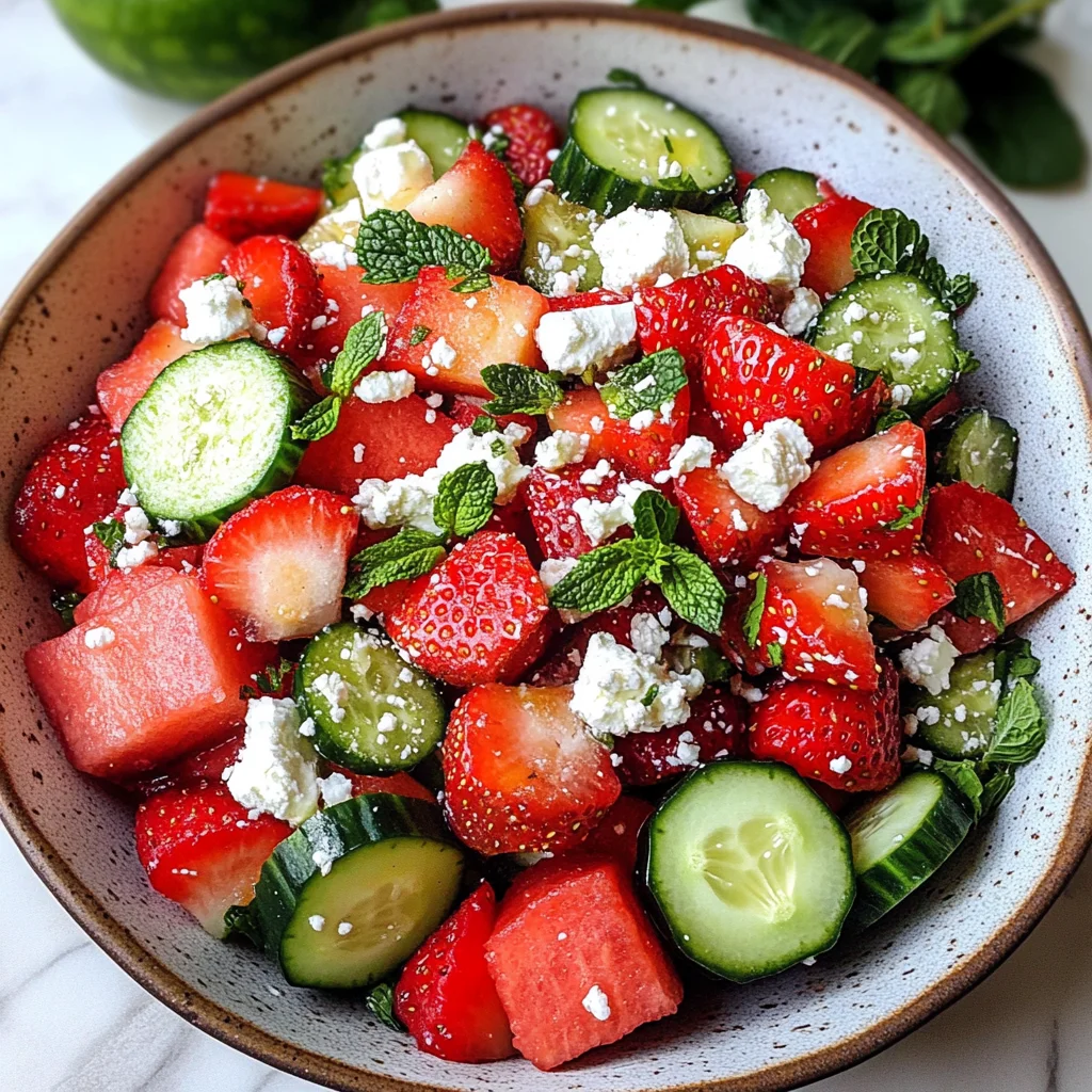Strawberry Watermelon Cucumber Salad