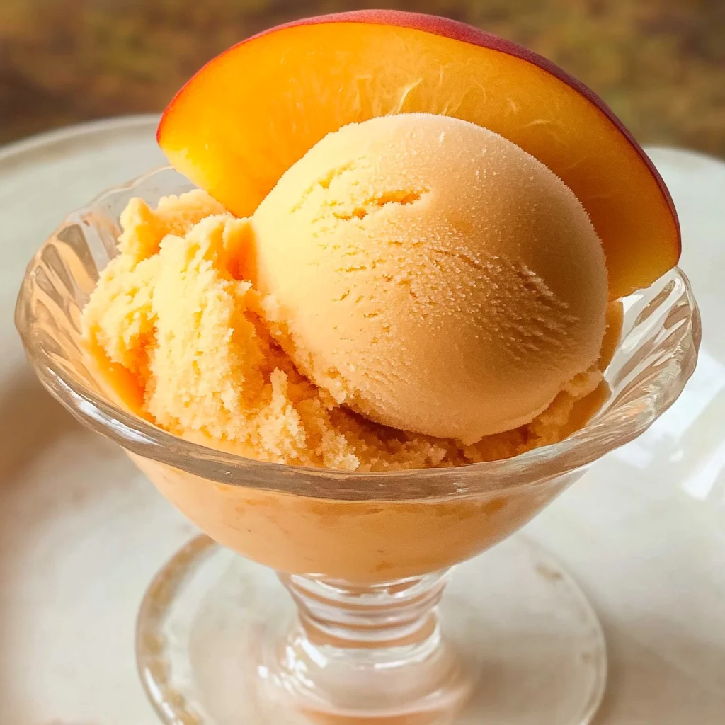 The Best Peach Sorbet Without Ice Cream Maker