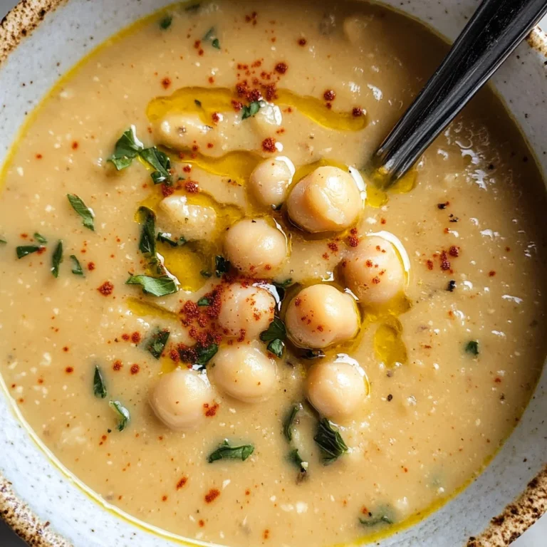 Vegan Garlic Chickpea Soup