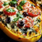 Vegetarian Spaghetti Squash Boats