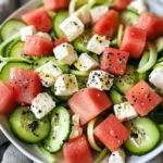 Watermelon Cucumber Feta Salad