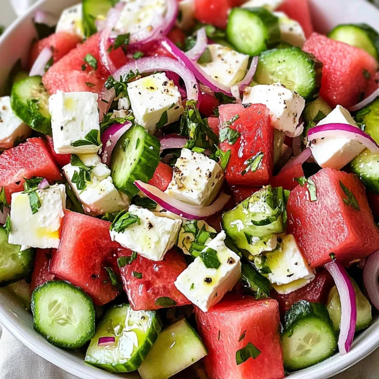 Watermelon Salad with Feta Cheese