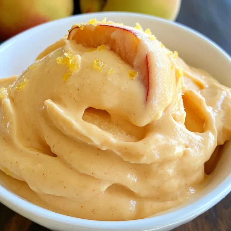 5-Minute Healthy Peach Frozen Yogurt