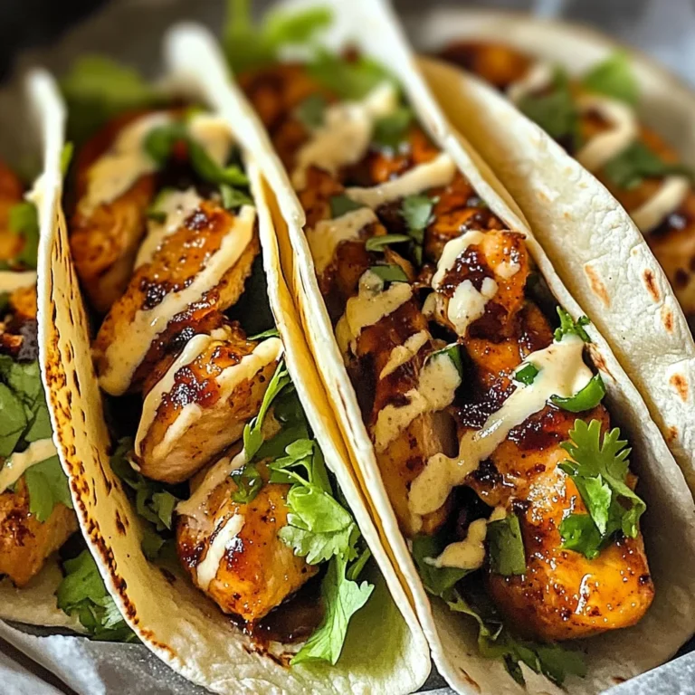 Garlic Butter Honey BBQ Chicken Tacos: Sweet, Savory & Irresistible!