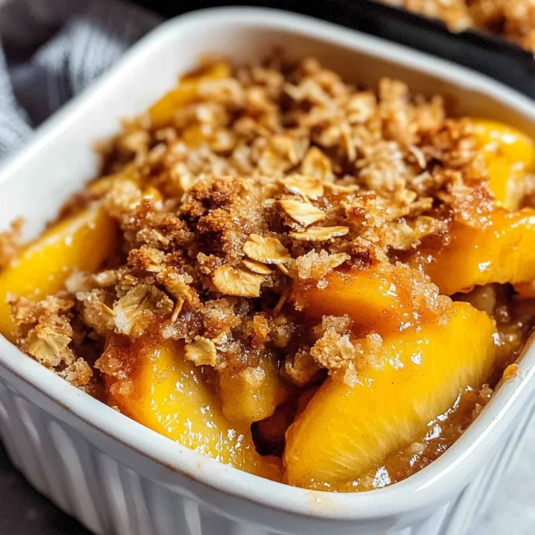 Healthy Peach Crumble