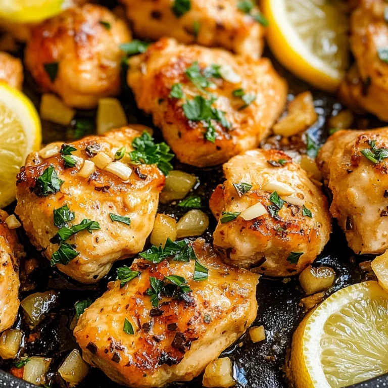 Lemon Garlic Chicken Bites