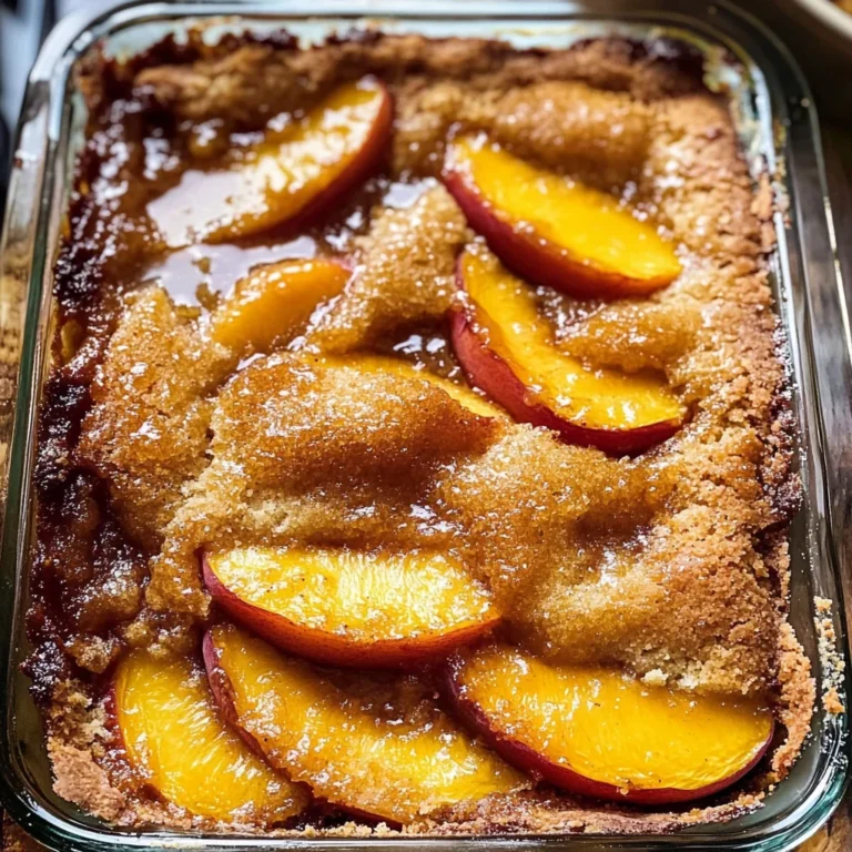 Old School Easy Brown Sugar Peach Cobbler
